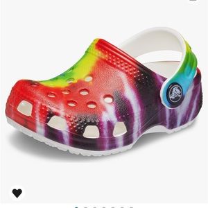 Baby/ infant tie dye Crocs size 2-3 ✨